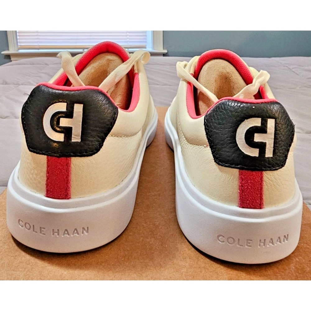 Cole Haan® (Women's 8.5 B) Grand Crosscourt™ Traveler Sneakers in Ivory/Magenta - Picture 5 of 8